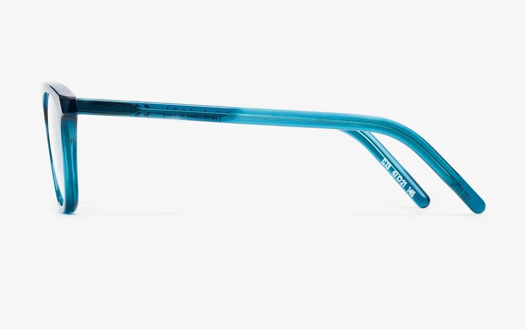 óculos The Creator em azul de lado
